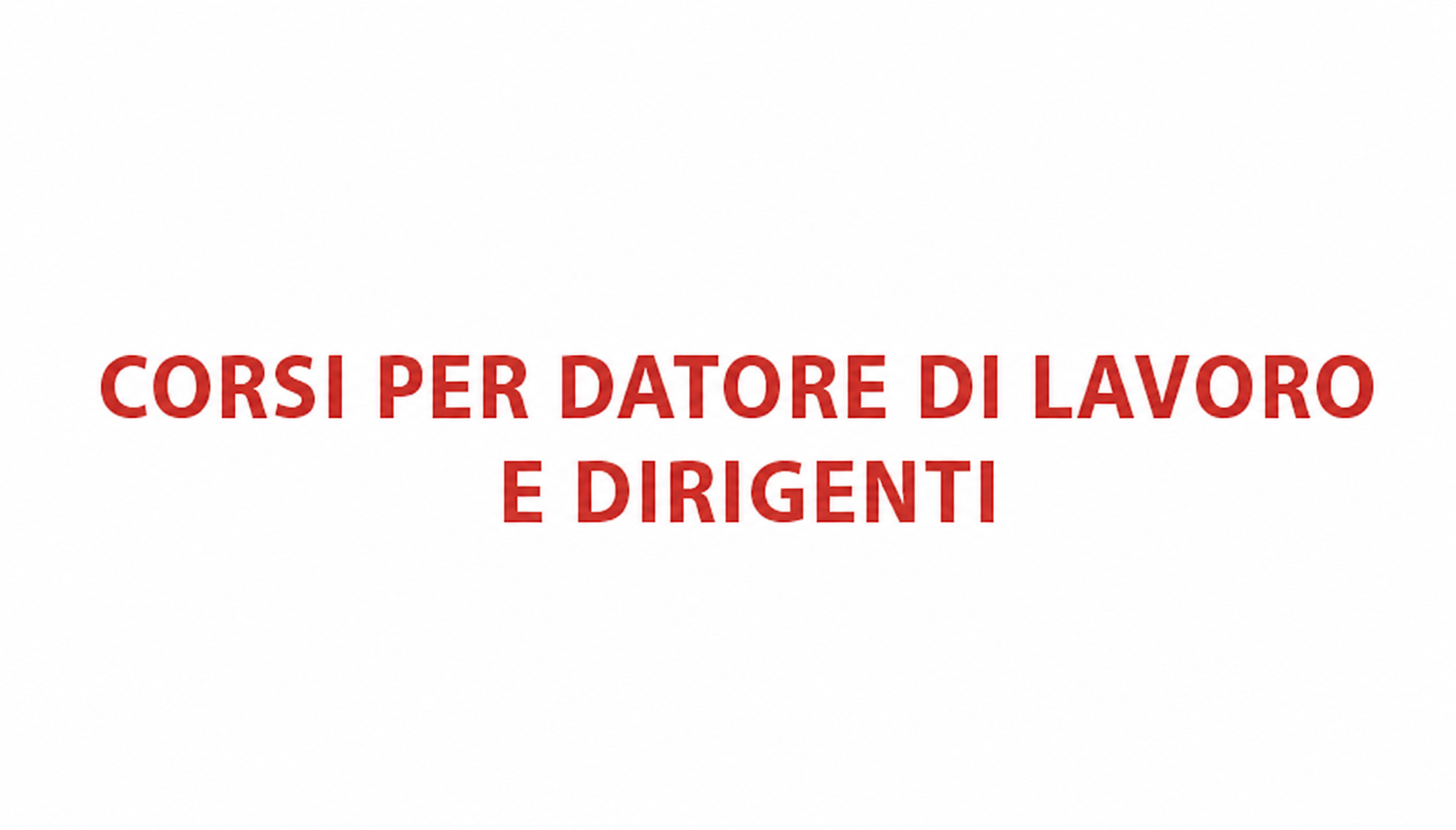 Corsi per dirigenti